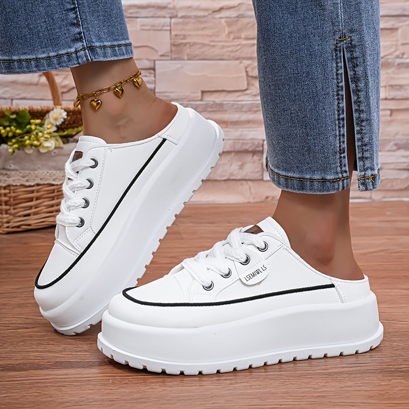 Luna – Damen-Plateau-Slipper mit sportlich-elegantem Look