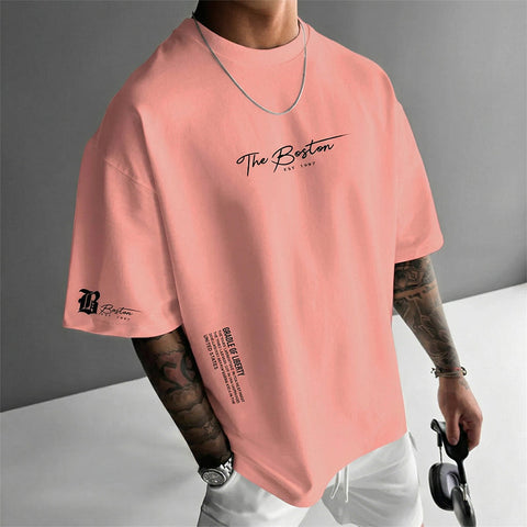 Herren Urban Style Loose Fit T-Shirt – Premium Baumwollmix, Lässiger Oversize-Schnitt & Grafikdruck ✨