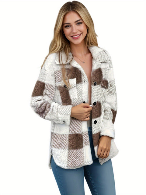 PlaidCozy™ – Flauschige karierte Winterjacke