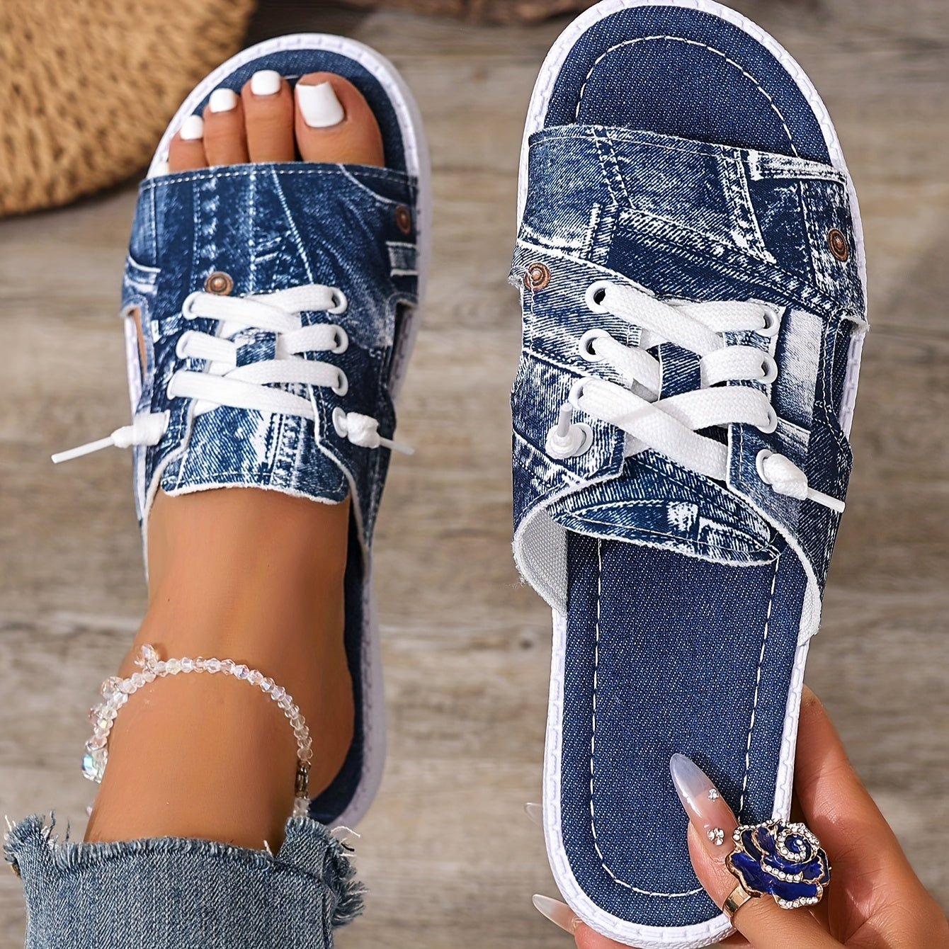 Damen Mules mit Flachsohle, casual & elegant mit bequemer Sohle