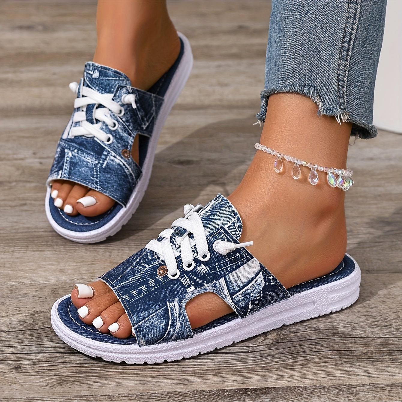 Damen Mules mit Flachsohle, casual & elegant mit bequemer Sohle