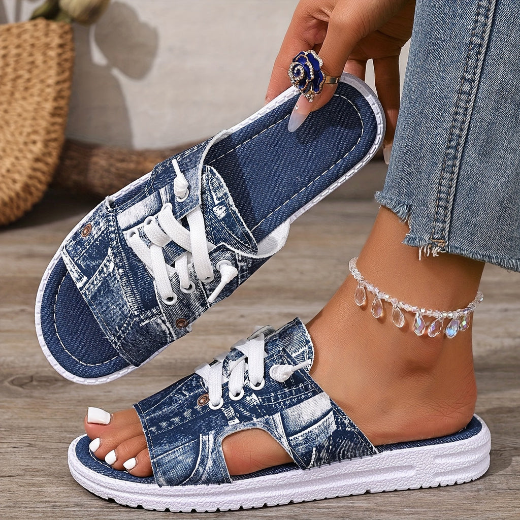 Damen Mules mit Flachsohle, casual & elegant mit bequemer Sohle