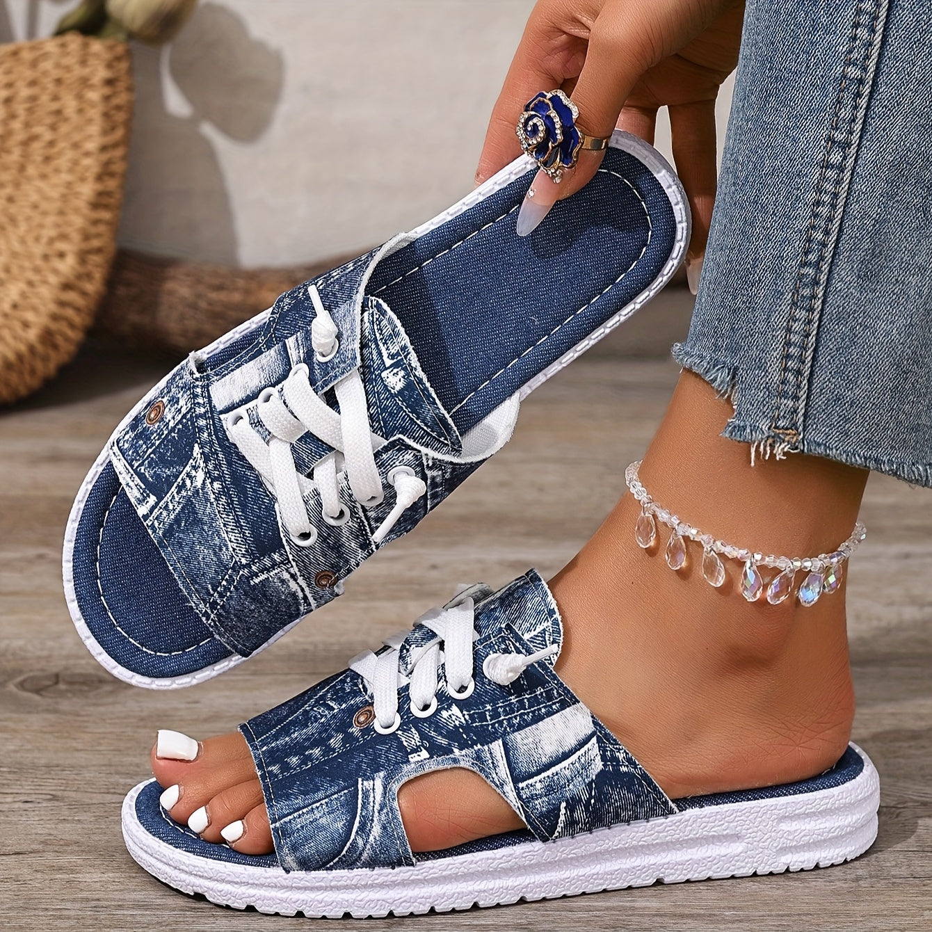 Damen Mules mit Flachsohle, casual & elegant mit bequemer Sohle