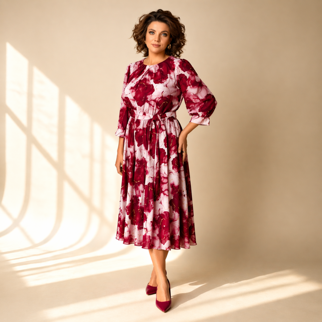 Lioressa – Luftiges Midikleid mit femininem Blumenprint