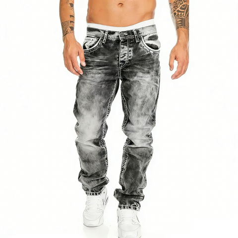 Kreative Stretch-Jeans für Herren, minimalistischer Stil, ideal für den Sommer