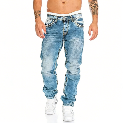 Kreative Stretch-Jeans für Herren, minimalistischer Stil, ideal für den Sommer