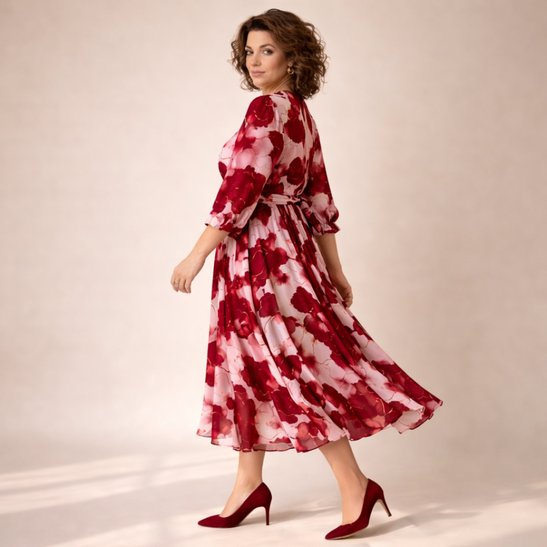 Lioressa – Luftiges Midikleid mit femininem Blumenprint