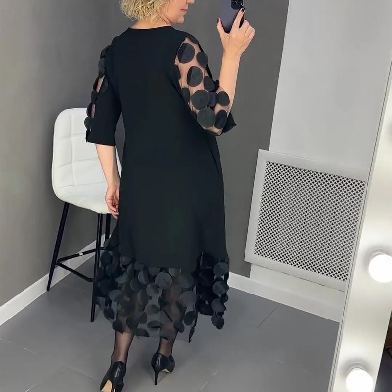 Alvéra – Elegantes Midikleid mit Tülldetails