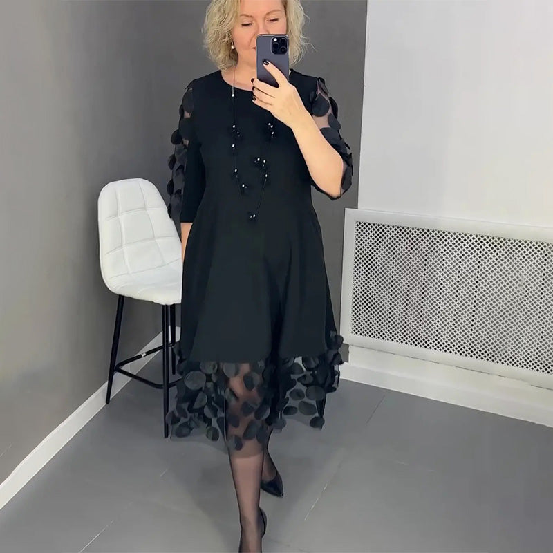 Alvéra – Elegantes Midikleid mit Tülldetails