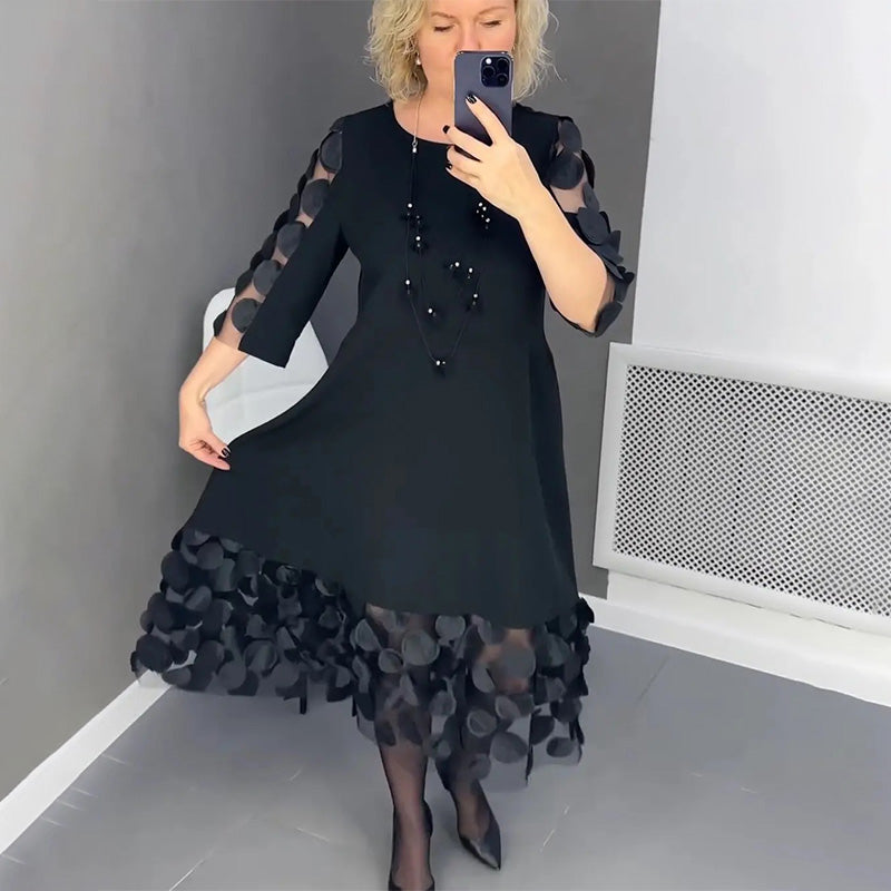 Alvéra – Elegantes Midikleid mit Tülldetails