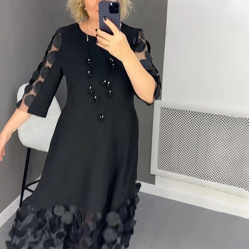 Alvéra – Elegantes Midikleid mit Tülldetails