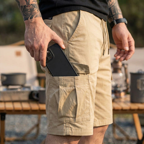 Leichte Cargoshorts – Atmungsaktives Material, sichere Taschen, knielang