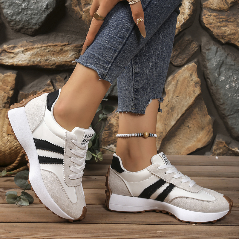 Damen-Freizeitschuhe – Klobige Sneaker Rutschfest & Retro-Design