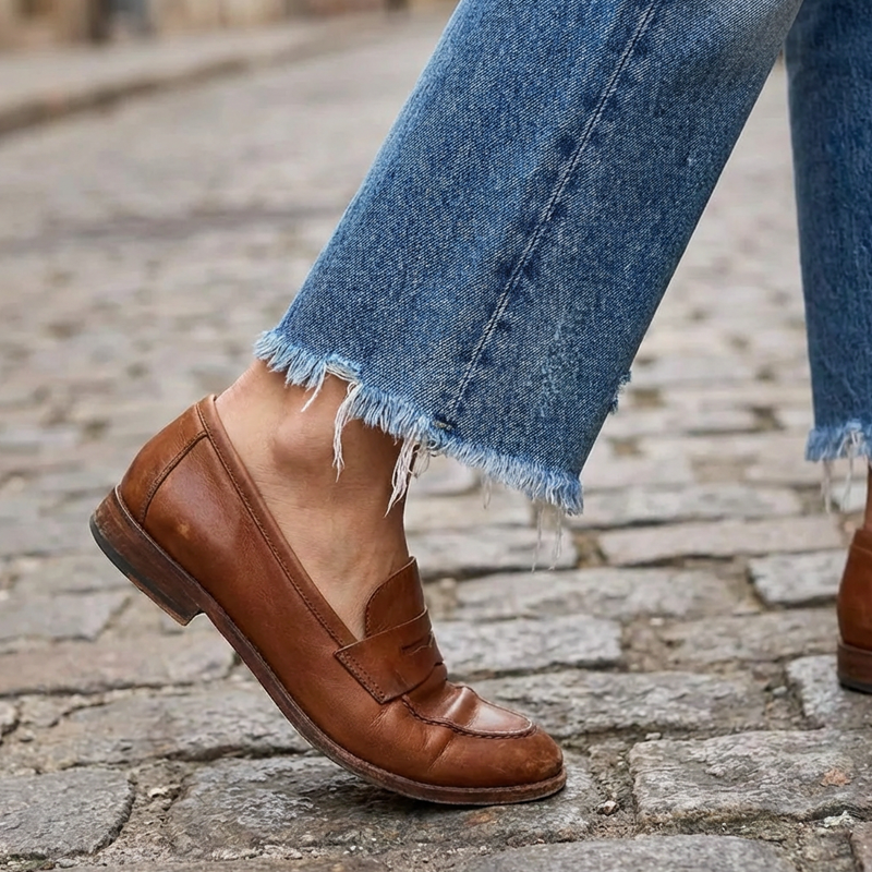 Damen-Retro-Cropped-Straight-Leg-Jeans👖