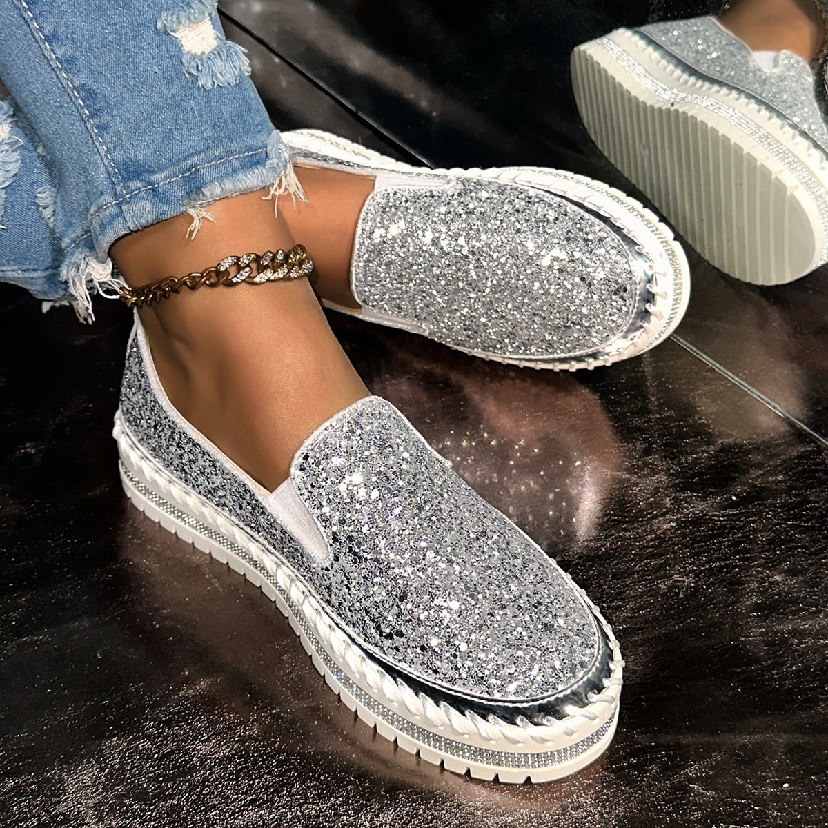 Damen lässige bequeme Schlupfschuhe