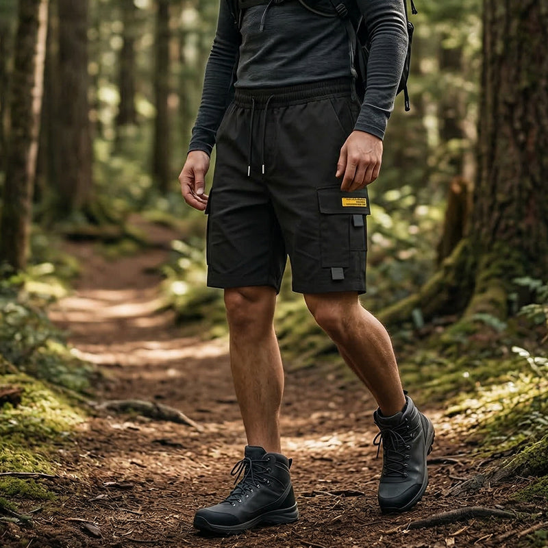 Herren Cargo-Shorts mit Kordelzug – Praktische Multifunktionstaschen & Lockere Passform