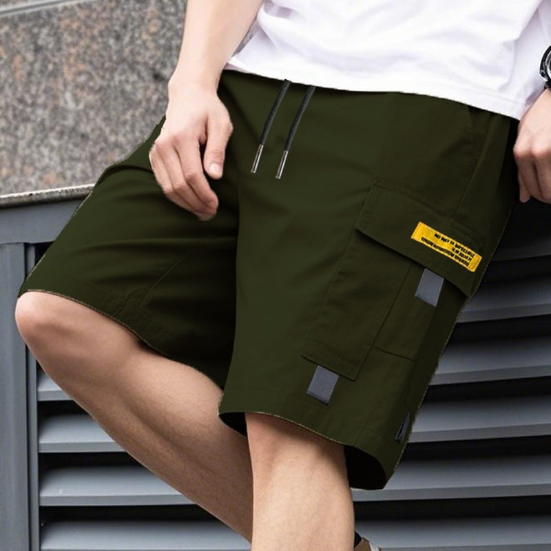 Herren Cargo-Shorts mit Kordelzug – Praktische Multifunktionstaschen & Lockere Passform