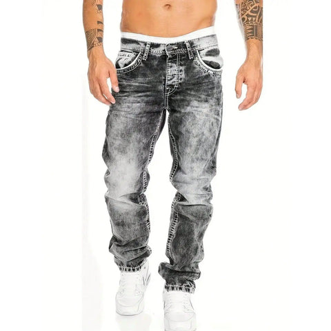 Kreative Stretch-Jeans für Herren, minimalistischer Stil, ideal für den Sommer