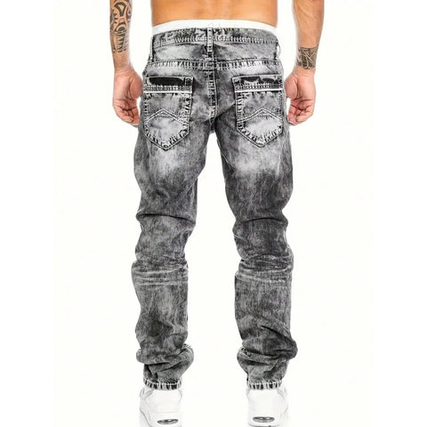 Kreative Stretch-Jeans für Herren, minimalistischer Stil, ideal für den Sommer