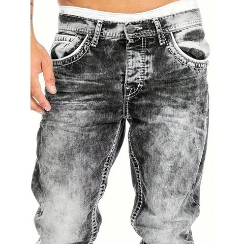 Kreative Stretch-Jeans für Herren, minimalistischer Stil, ideal für den Sommer