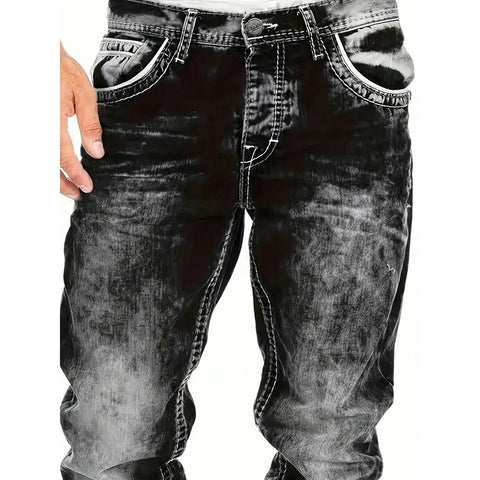 Kreative Stretch-Jeans für Herren, minimalistischer Stil, ideal für den Sommer