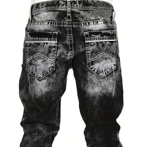 Kreative Stretch-Jeans für Herren, minimalistischer Stil, ideal für den Sommer