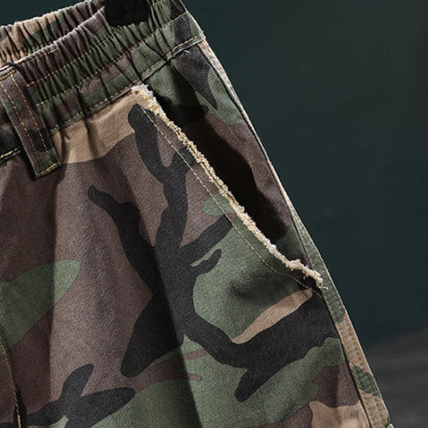 Studded Camo Cargo Shorts – Strapazierfähig, viele Taschen & robustes Camouflage-Design