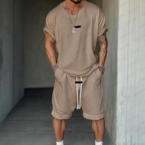 Herren Freizeit-Set – T-Shirt & Shorts – lässig & bequem
