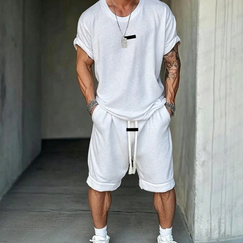 Herren Freizeit-Set – T-Shirt & Shorts – lässig & bequem