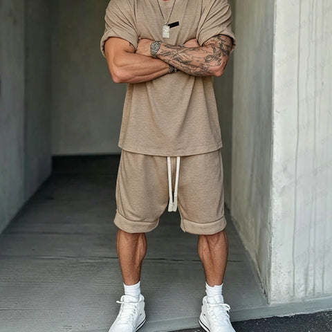 Herren Freizeit-Set – T-Shirt & Shorts – lässig & bequem