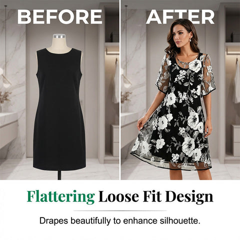 🌺Elegantes Chiffonkleid für Damen mit Blumenmuster