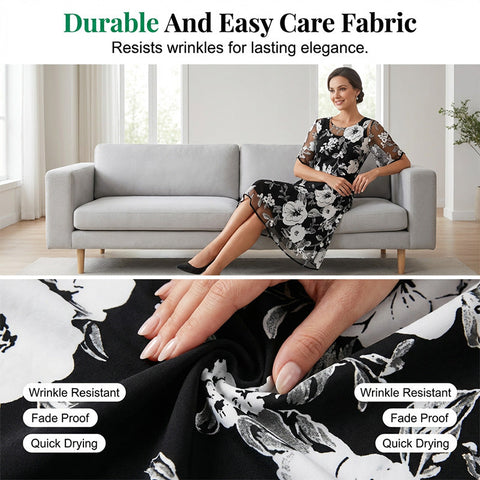 🌺Elegantes Chiffonkleid für Damen mit Blumenmuster