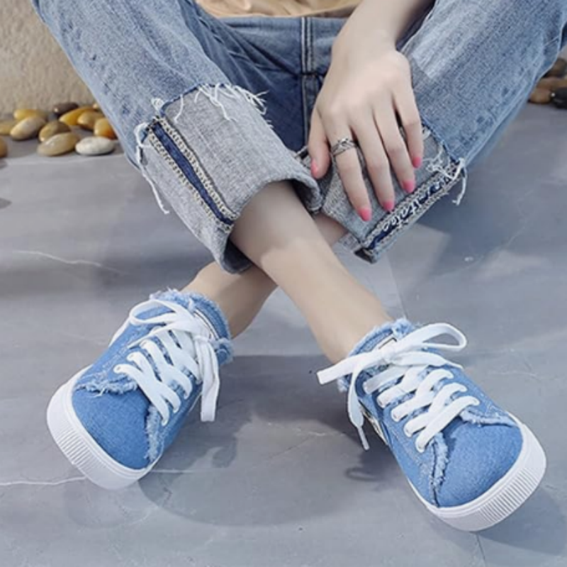 Damen Denim Mule Sneakers – Perfekt Für Einen Lässigen Sommerlook ☀️