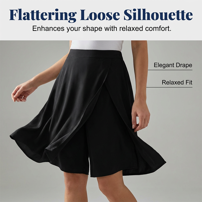 Lässiger Wickelrock für Damen – elastischer Bund, bequem & feminin elegant ✨