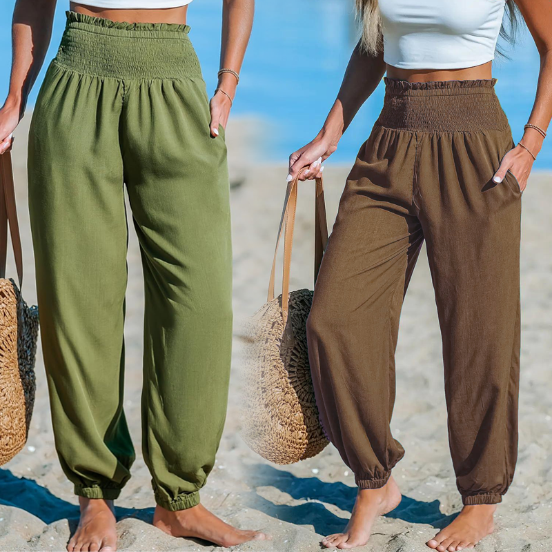 🌞 Figurfreundliche Hohe Taille Haremhose für Damen
