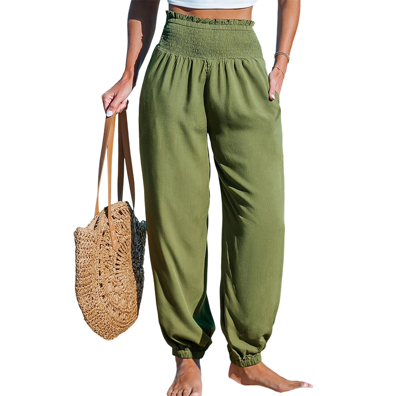 🌞 Figurfreundliche Hohe Taille Haremhose für Damen