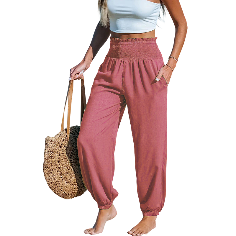 🌞 Figurfreundliche Hohe Taille Haremhose für Damen