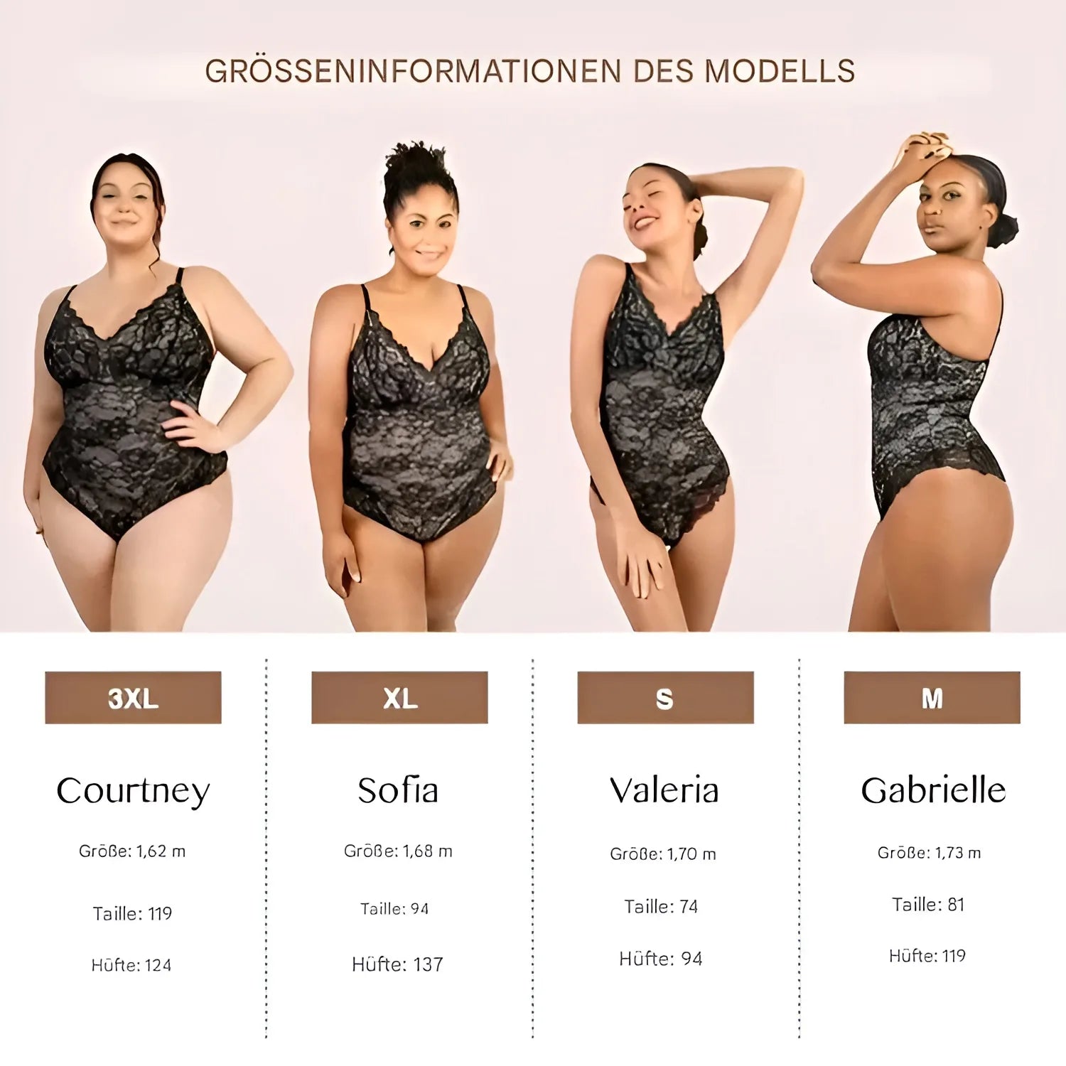 Silhouettea™ – Formender Spitzen-Bodysuit