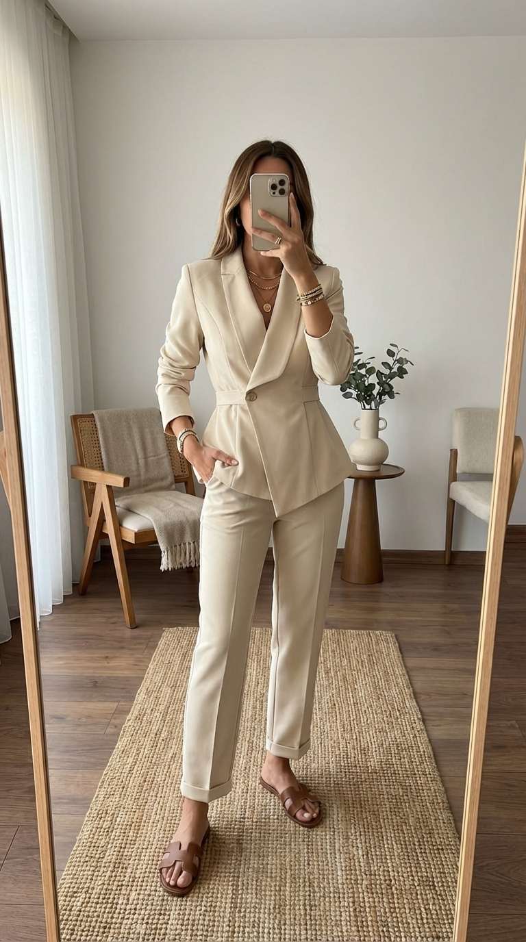 Norelia – Elegantes Damen-Anzug-Set für Büro & Freizeit, atmungsaktiv und bügelfrei