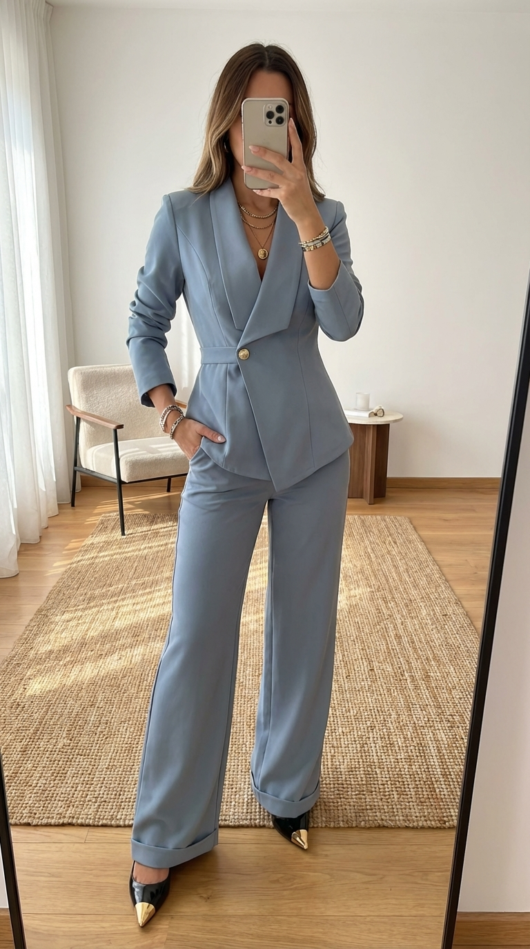 Norelia – Elegantes Damen-Anzug-Set für Büro & Freizeit, atmungsaktiv und bügelfrei