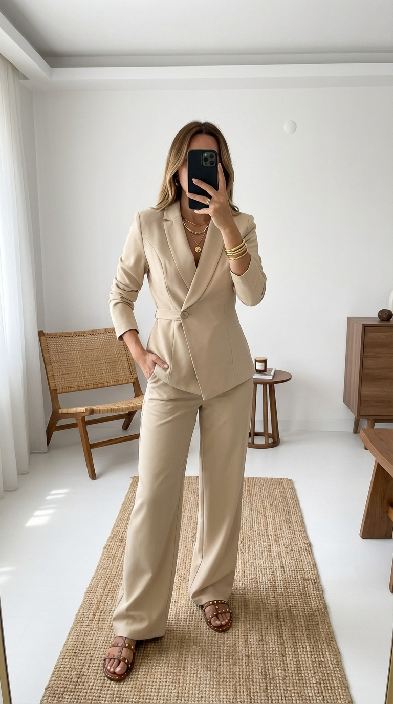 Norelia – Elegantes Damen-Anzug-Set für Büro & Freizeit, atmungsaktiv und bügelfrei