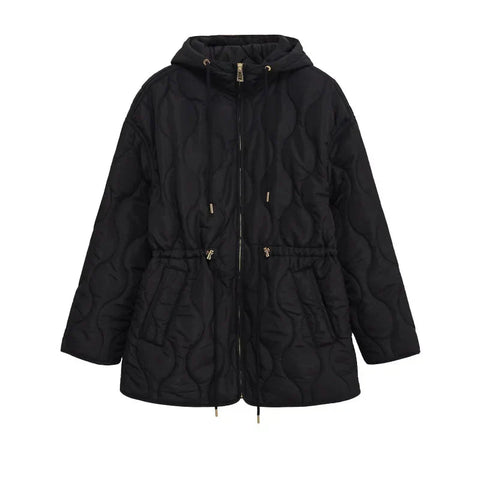 Abbie Kapuzen-Steppjacke mit Kordelzug
