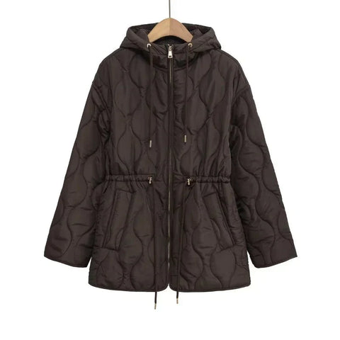 Abbie Kapuzen-Steppjacke mit Kordelzug
