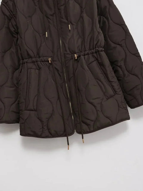 Abbie Kapuzen-Steppjacke mit Kordelzug