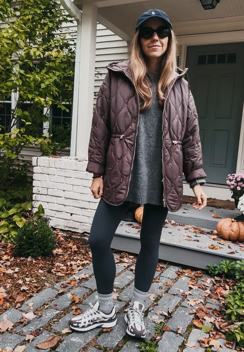 Abbie Kapuzen-Steppjacke mit Kordelzug