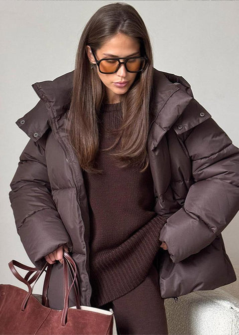 Sheila Pufferjacke mit abnehmbarer Kapuze