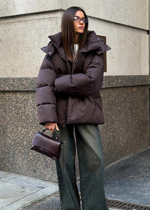 Sheila Pufferjacke mit abnehmbarer Kapuze